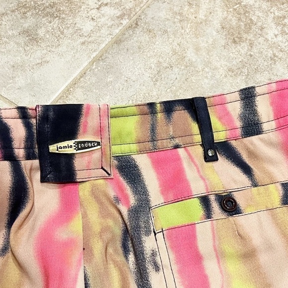 Jamie Sadock Knee Capri Pants Colorful Neon High Rise Pockets Stretch Athletic 6 - Picture 4 of 9